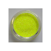 pó glitter cosmético em verde-maçã